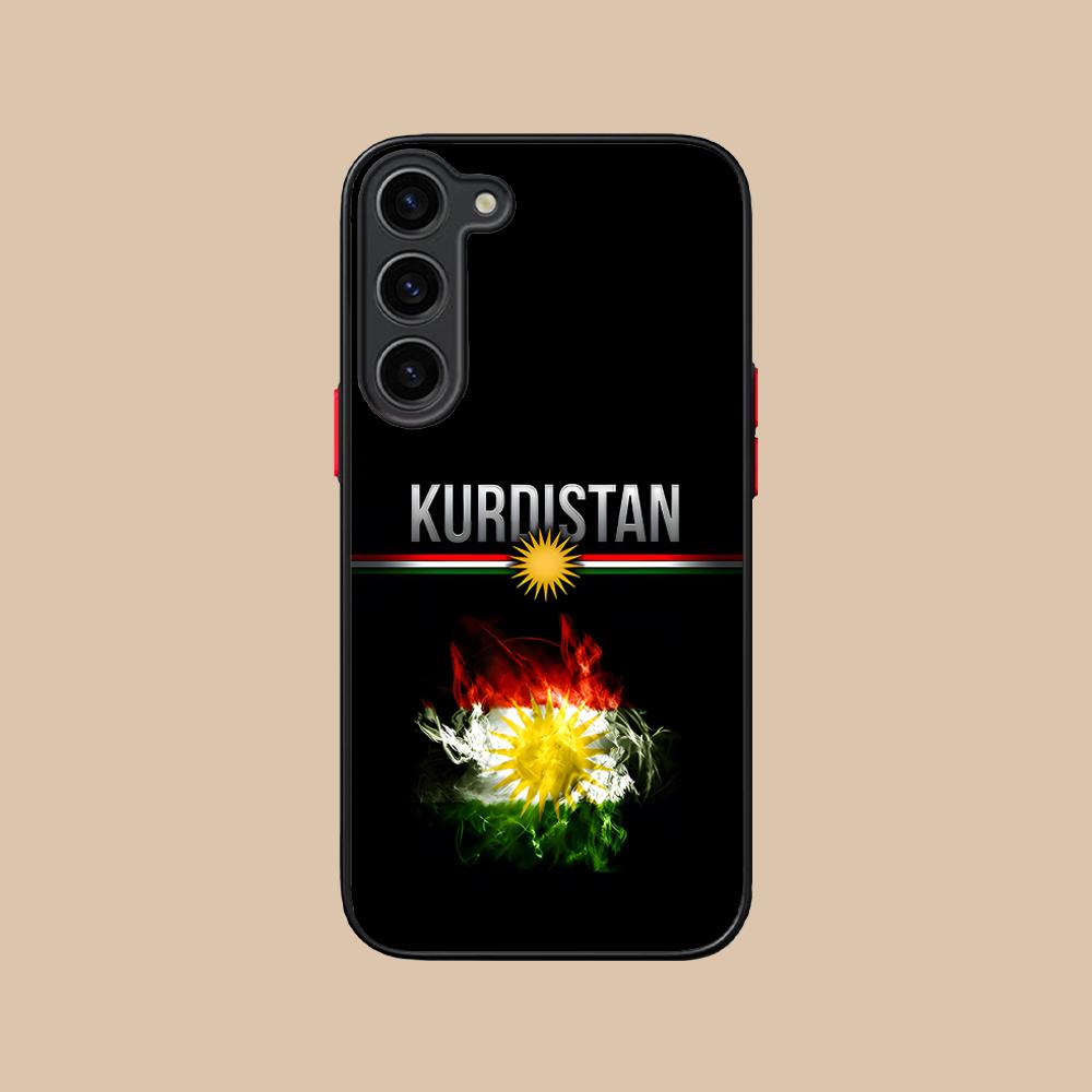 Silikonový kryt na mobilní telefon s vlajkou Kurdistánu pro Samsung Galaxy S26 S25 S24 S23 S22 S21 Plus FE Ultra Barevný kryt