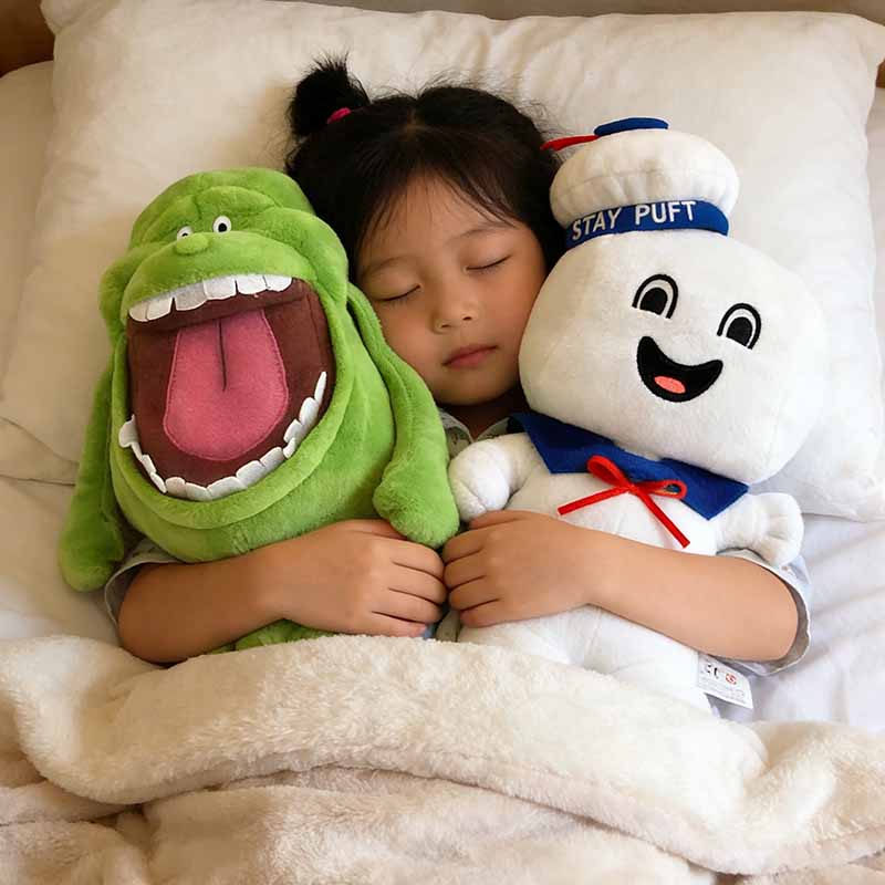 Green Ghostbusters Plush Toy Cute Ghost Soft Stuffed Plushie Cartoon Ghostbusters Peluches Ghost Dolls Marshmallow Man Toys Dol
