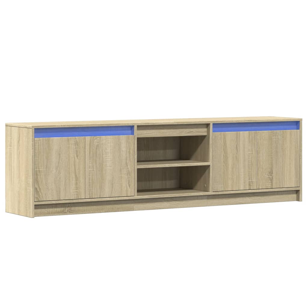 Vidaxl Szafka Pod Tv Z Led, Dąb Sonoma, 180X34X50 Cm