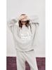 Heavyweight European Women's High Neck Casual Hoodie with Letter Print