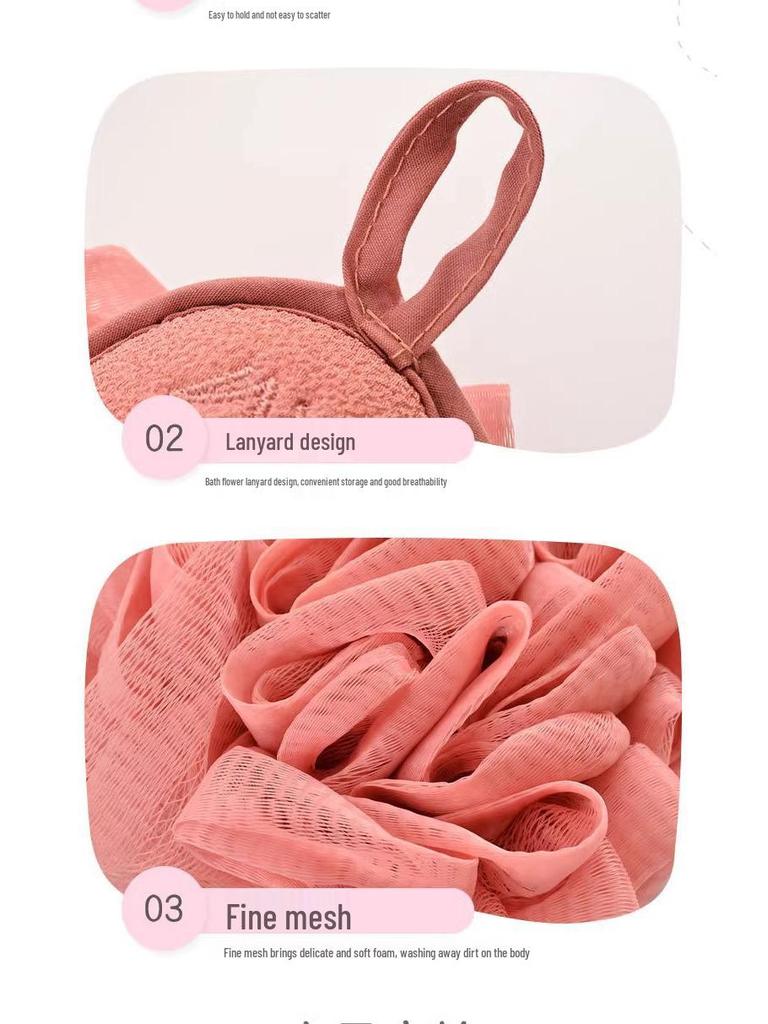 5 Yuan Rabatt: Neuer doppelseitiger Badeblumen-Schrubber - Niedliches und effektives Rückenwaschtuch