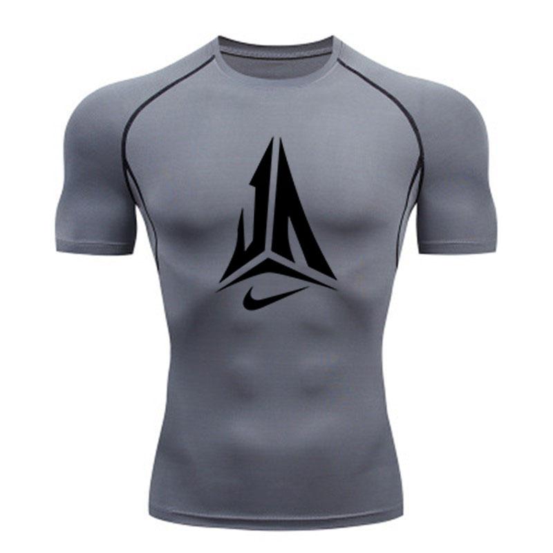 Herren Quick Dry Kompressions Sport T-Shirt Atmungsaktiv Stre