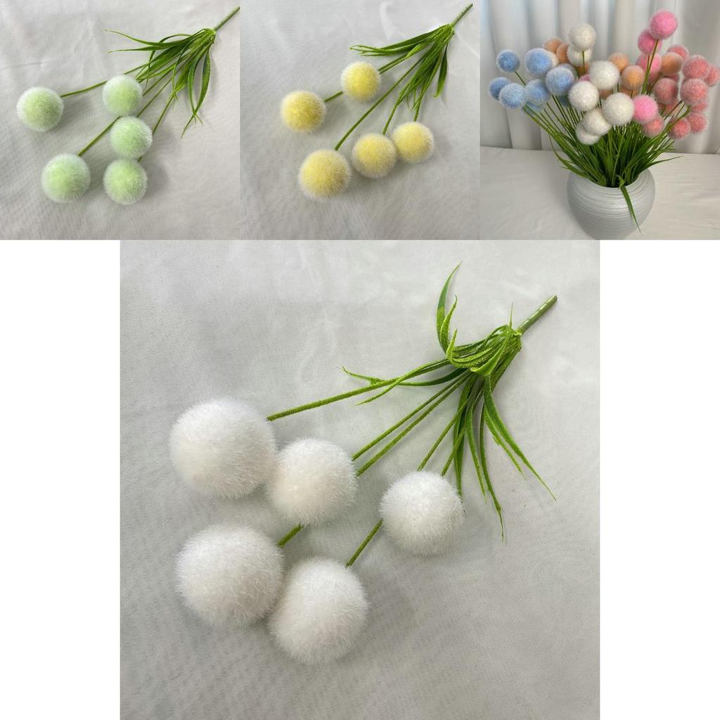 5 Artificial Flocked Ball For Wedding Decor And Home Styling