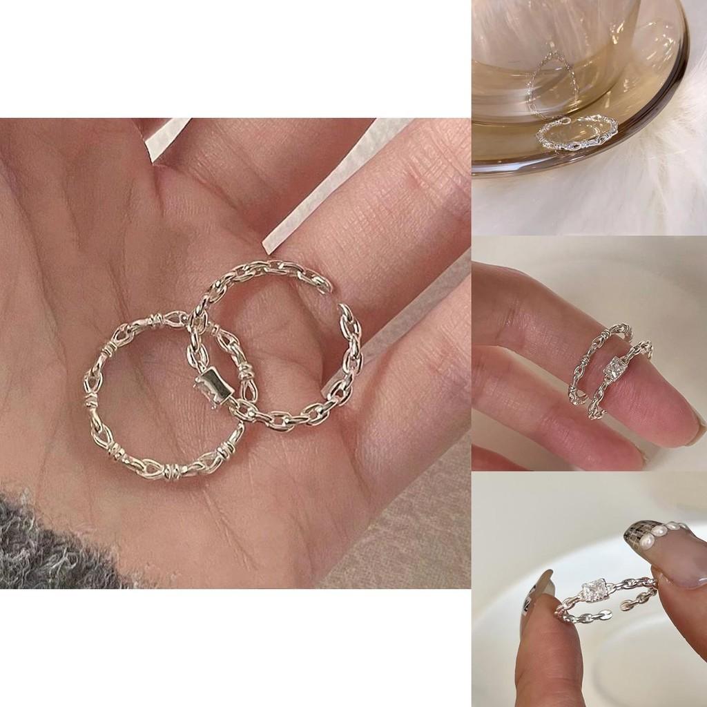 Chic Minimalist Open Adjustable Ring For Women Stylish Geometric Copper Band