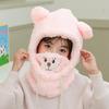 3-9Y Cartoon Hat for Girls Boys Scarf Thicken Cap Winter Hat for Kids Newborn Baby Stuff Children Hat Plus Fleece Kids Caps