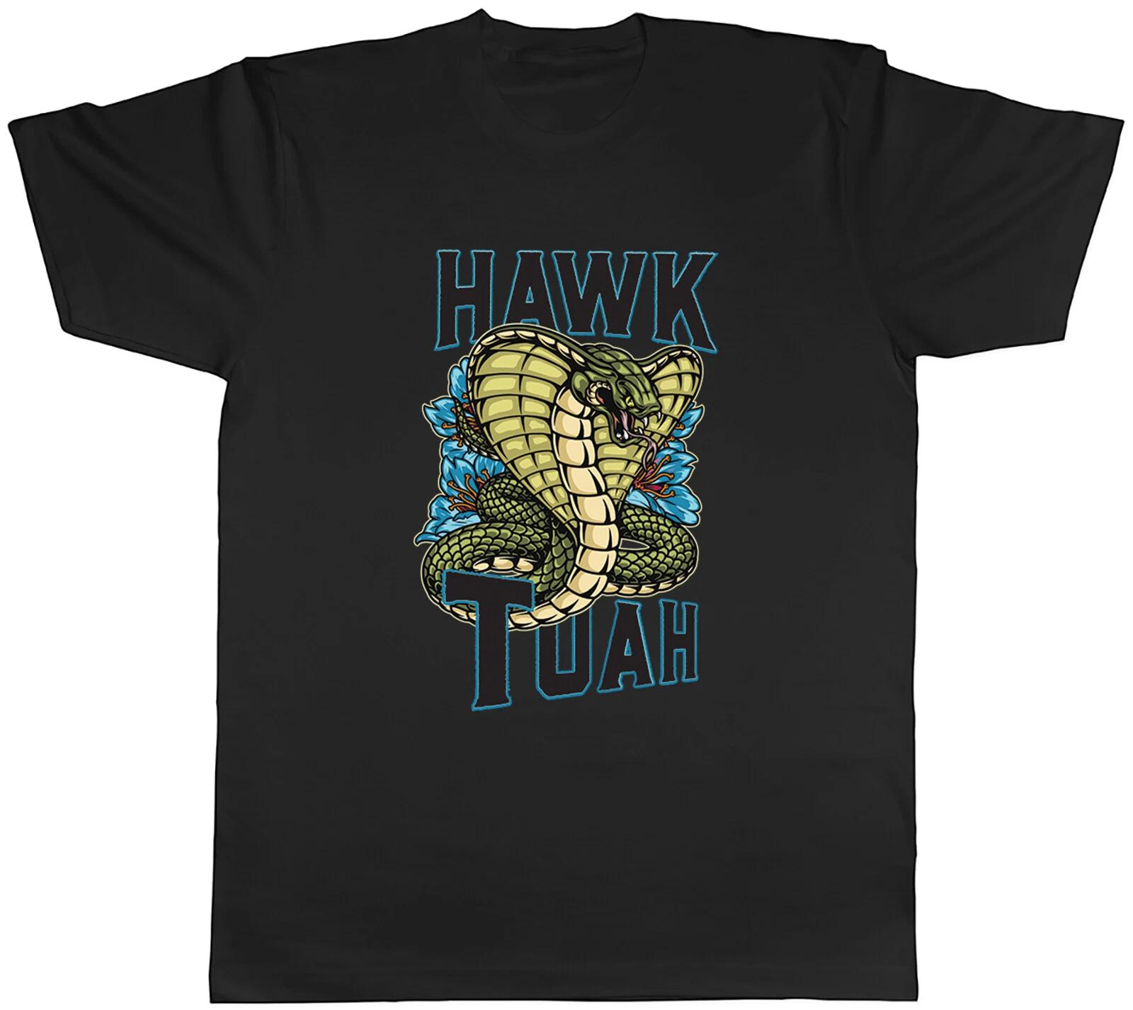 Hawk Tuah Funny Mens T-Shirt Spitting Cobra Blue Flower Tee Gift L