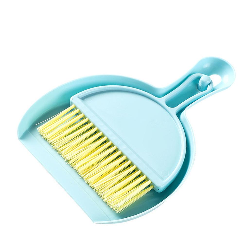 Dustpan Brush Set Compact Multifunctional Table Cleaner Small Broom Dust Pan for Keyboard Cleaning