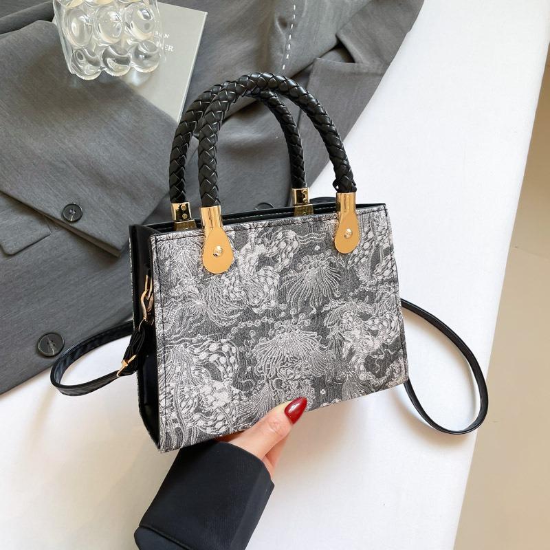

Autumn new trendy women s bags, retro printed versatile handbags, crossbody shoulder mother bags