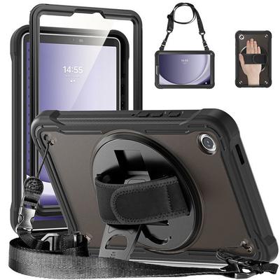 Capa para Samsung Galaxy Tab A9 - Proteção Integral Antichoque - Alça de Ombro Ajustável - Preto - 8,7 Polegadas