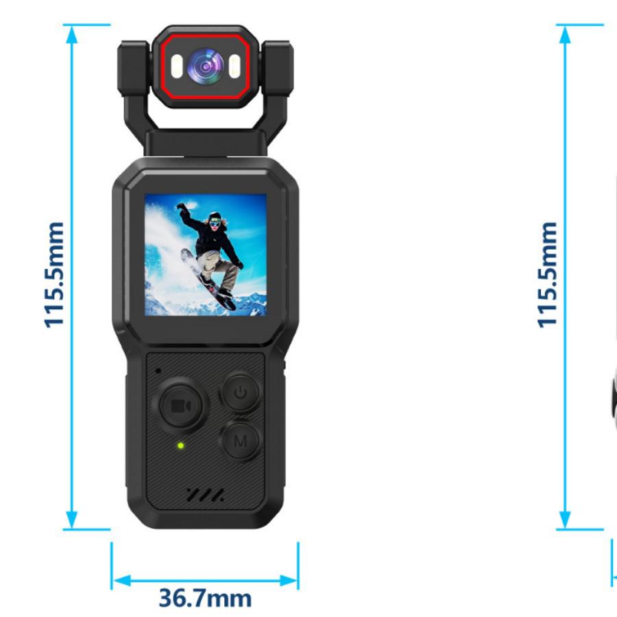 D1 HD Night Vision WiFi Sports Recorder with White Light Fill