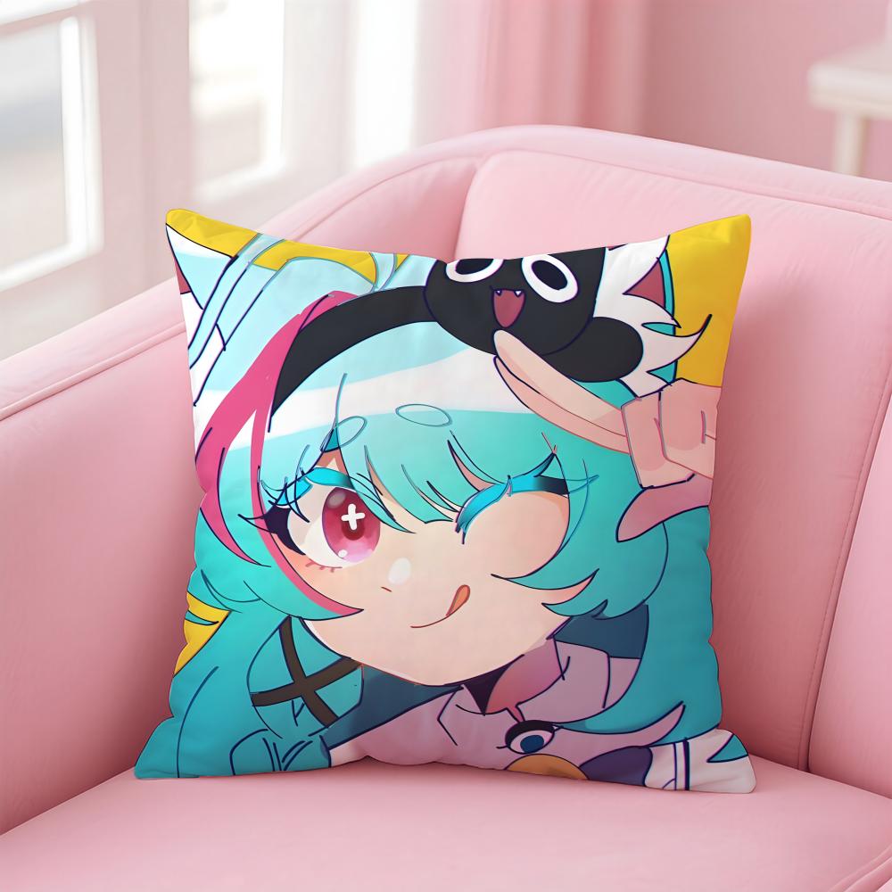 Animated NNeverness To Everness Cute ICONS Cushion Cover Pillow Case Soft Friendly Fabric Concealed Zipper