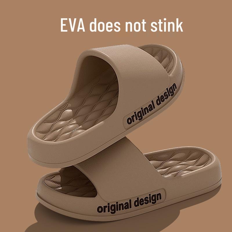 Men's Thick-Soled Sandals for Outdoor & Indoor Use - EVA, Non-Slip, Odor-Resistant, Bathroom, Summer Wear. Suitable for Women.