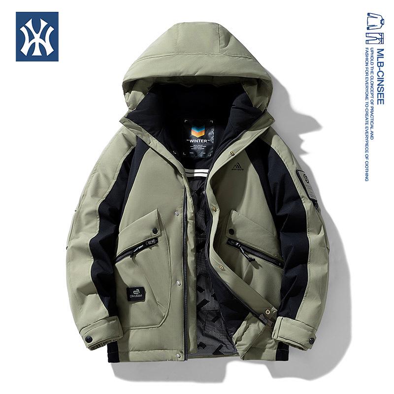 

Мужская зимняя куртка MLB & NY с совместным брендингом 2025 серии Mountain, ветрозащитная, пуховая, рабочая 4XL