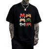 Mens retro game Tshirt fashionable casual fitness game console roundneck shortsleeved top