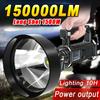 150000LM Powerful LED Flashlight Handheld Searchlight Rechargeable With Stand Super Bright Work Torch Portable Outdoor Lantern