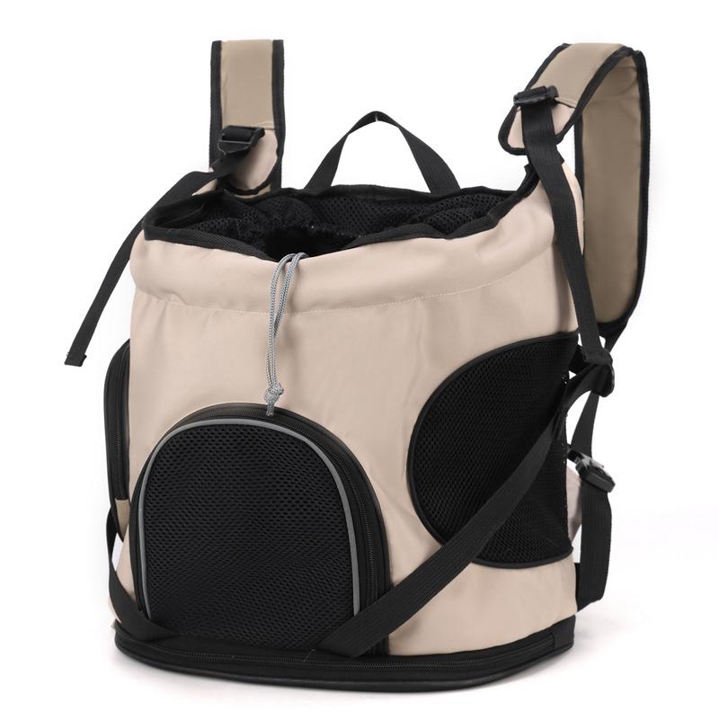 

Дорожная сумка-слинг для домашних животных, щенков, котят, переноска для кошек и маленьких собак, дышащий брезентовый портативный рюкзак с перекрестным плечевым ремнем F 38X22X40cm бежевый