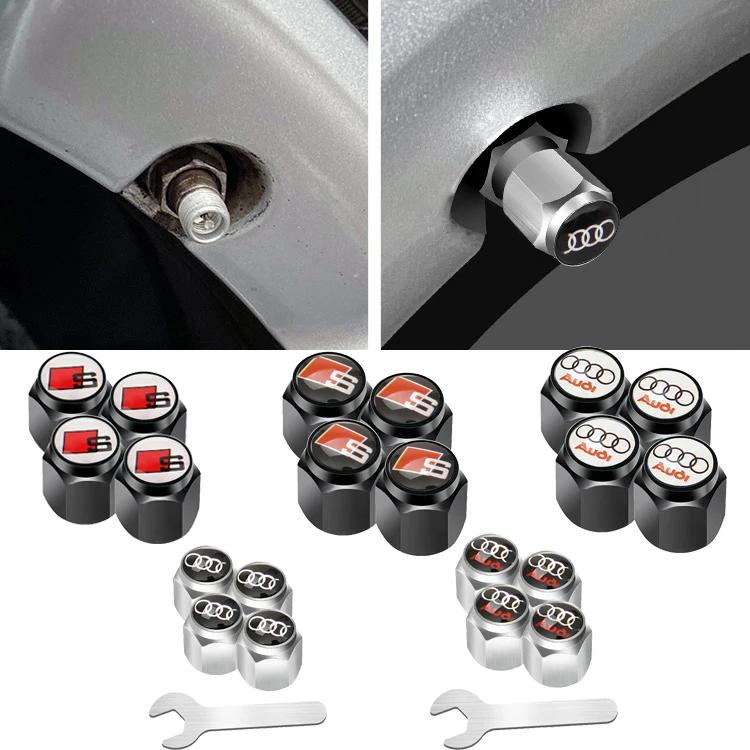 2026 Alloy Car Wheel Tire Valve Stem Caps Covers For S1 Sline R8 B6 Quattro TT A4 A5 A6 A3 A1 A7 S6 S8 S4 S2 RS3 RS5 Q3 Q5 Q7 2x