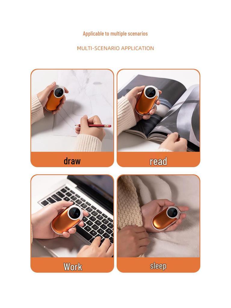 Portable Magnetic Electric Hand Warmer, Fast Heating & High Capacity