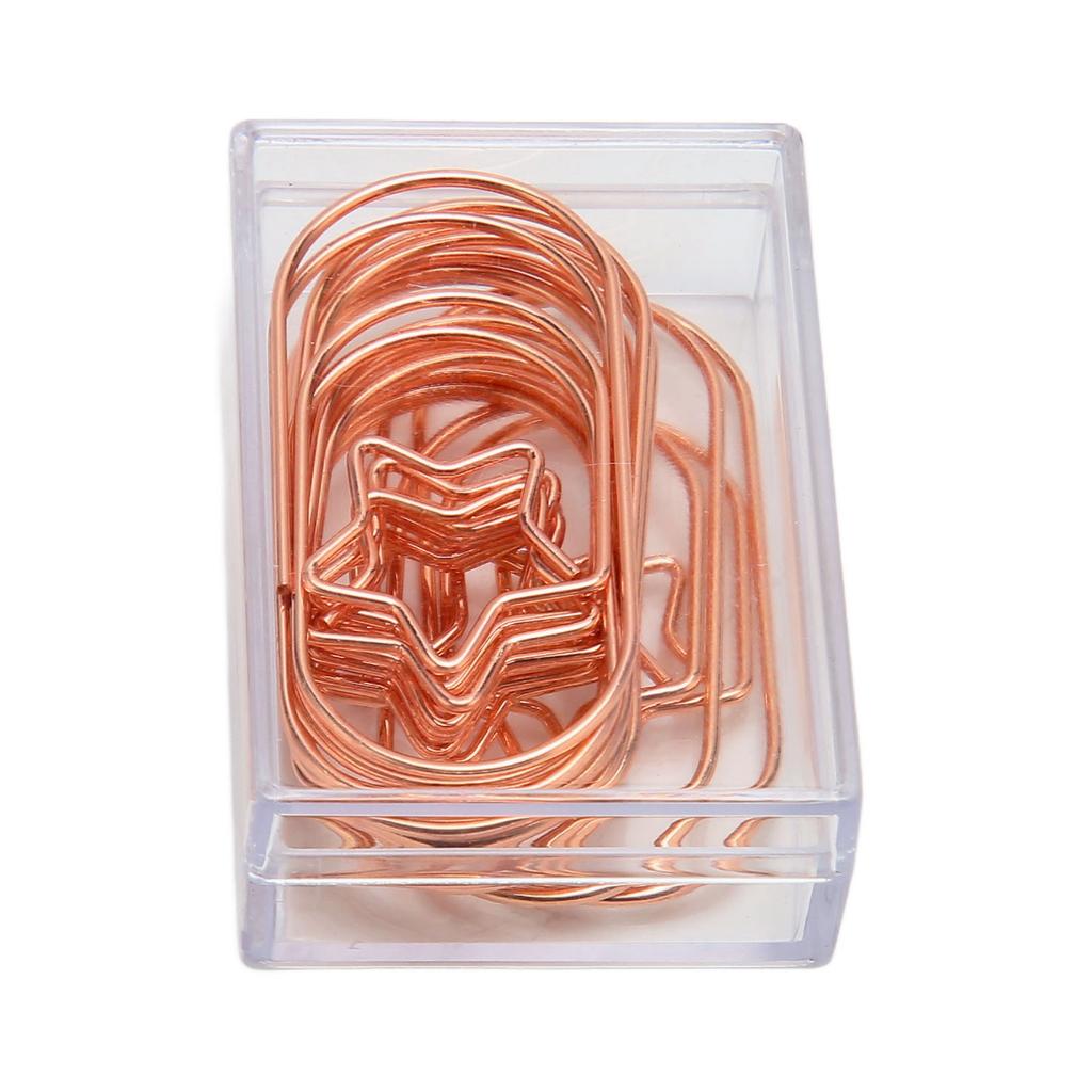 40PCS Star Paper Clips Bright Color Rust Proof Coating Portable Lightweight for Home