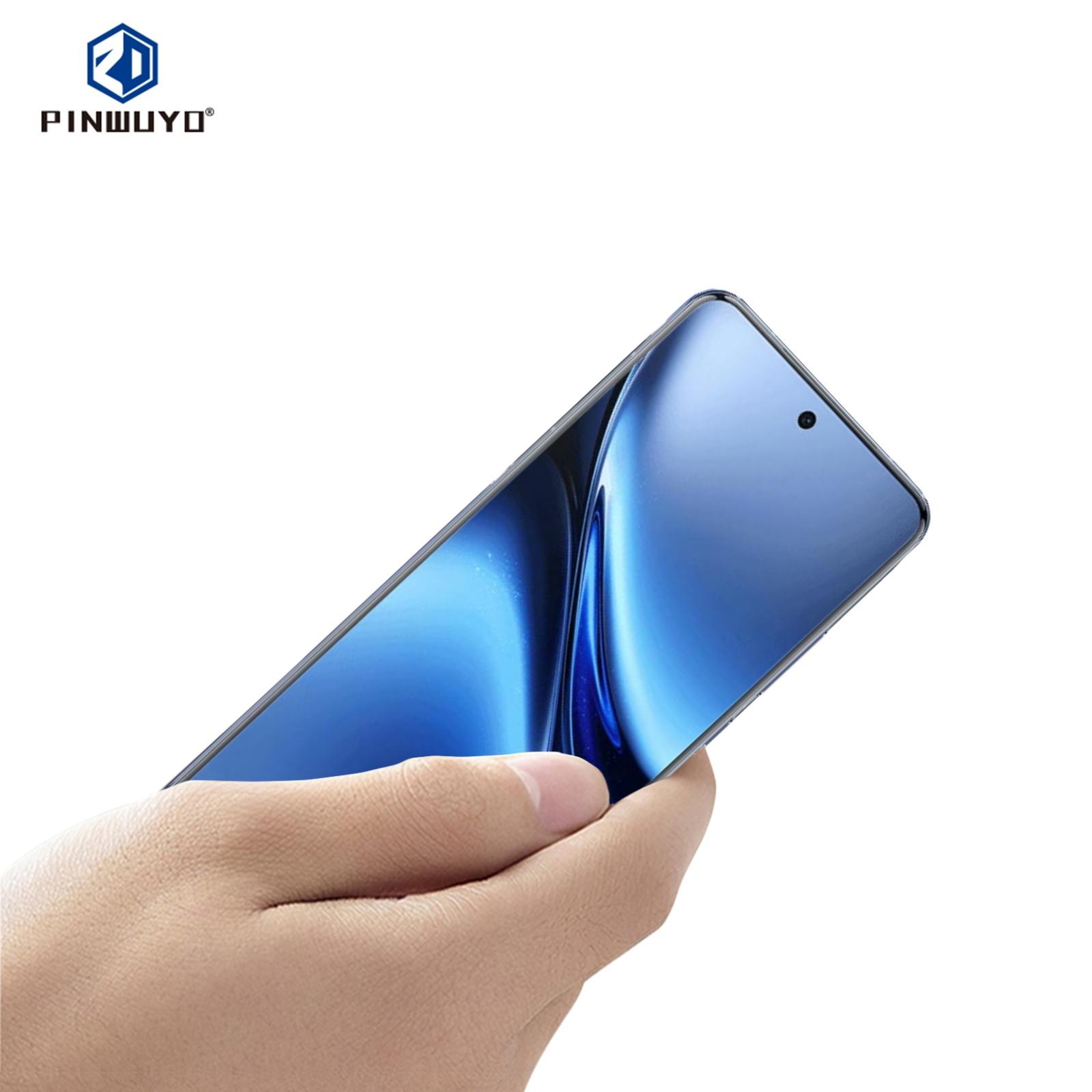 

For vivo X200 Pro 5G PINWUYO Screen Protector 3D Hot Bending Tempered Glass Film Black