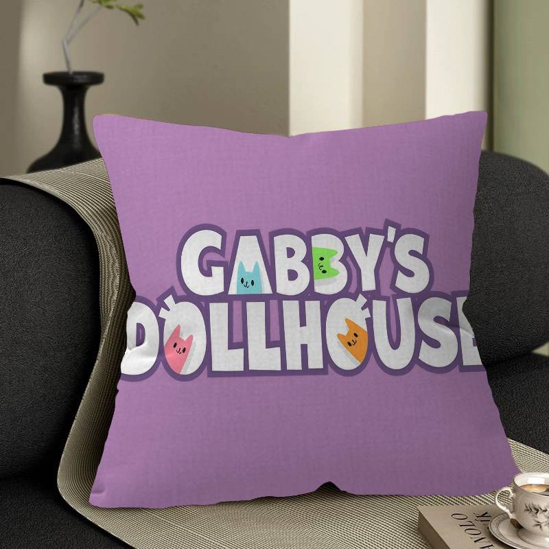 G-Gabbys D-Dollhouse Stitch Lucky Dragon Pillow Cover Sofa Cushion Cover Home Room Decoration Children Gift