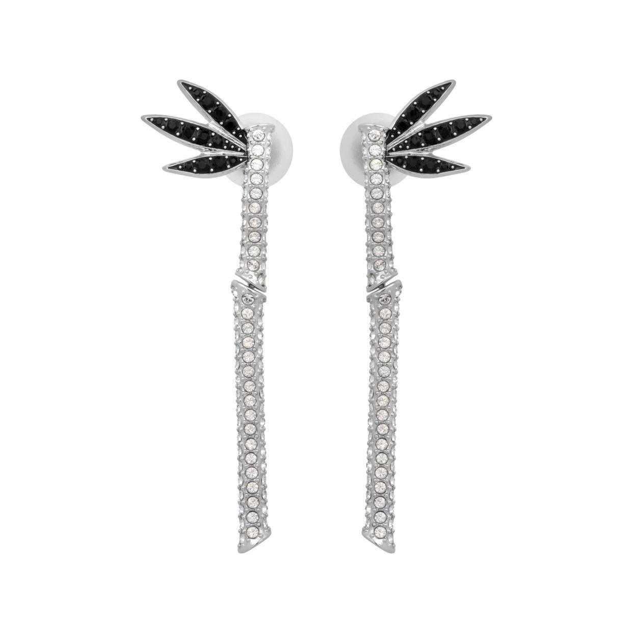 

Swarovski Original Design Rhodium Plated Crystal Earrings Women Earrings Silver 5409680 Box (Random Color)