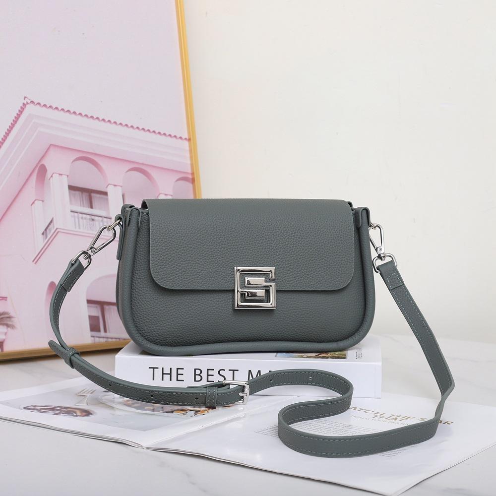 Luxury Ladies' Crossbody Bag 2026 Summer - TOGO Cowhide Leather Small Square Shoulder Bag, Fashiable Purse for Daily Use
