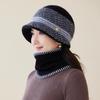 Rabbit Fur Knitted Autumn and Winter Middle-aged Hat Women's Wool Hat Winter Middle-aged Mother Hat
