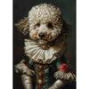 Interesting Gorgeous Dog Holding Book Reading Poster Aclassical Pet Artwork Prints Canvas Painting Wall Pictures Classroom Decor