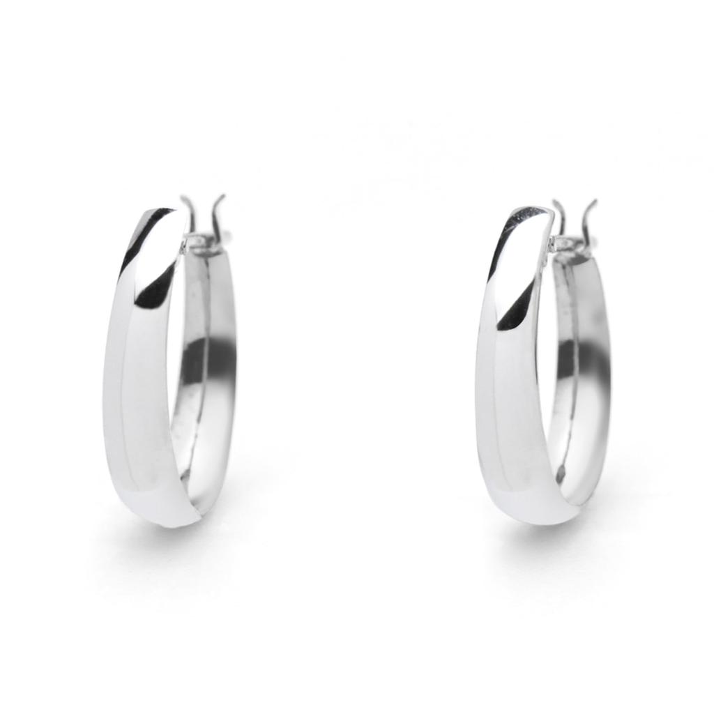 ESTELLE [Official] Women's Hoop Earrings, Platinum, 0202-3544-0019-0000