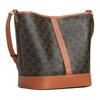 Celine Triomphe Classic Monogram Canvas And Calfskin Bucket Bag Women Shoulder Bag Brown 191132CAS-04LU
