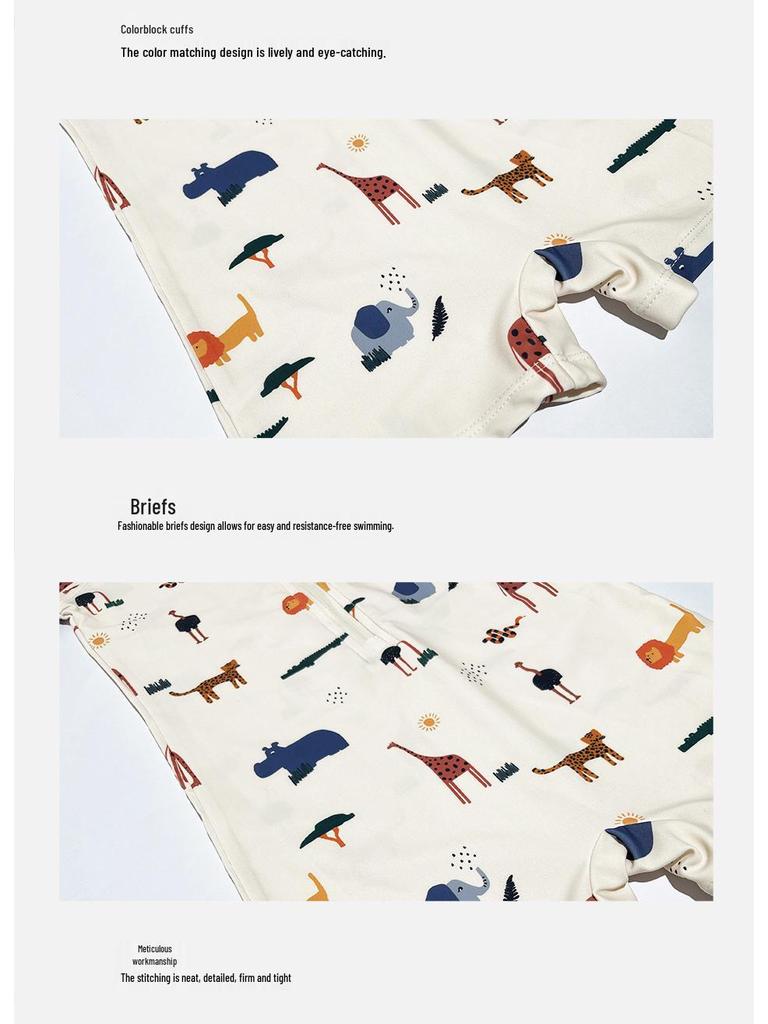 Koreanischer Stil 2025 Sommer Schnelltrocknender Einteiliger Badeanzug für Kinder - Niedliches Tierdesign für Strandurlaube
