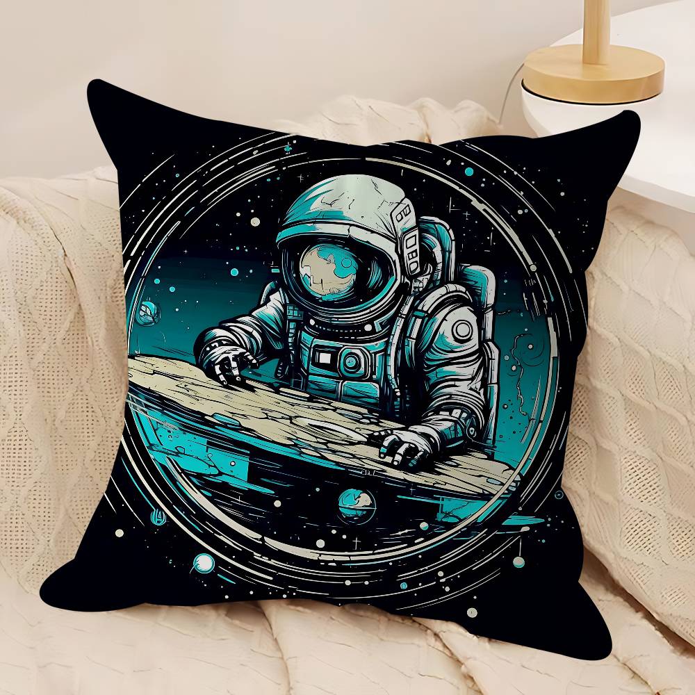 Tecknad Rymd Astronaut Örngott Hem Sängkläder Dekorativt Örngott Bröllop Supermjukt Örngott