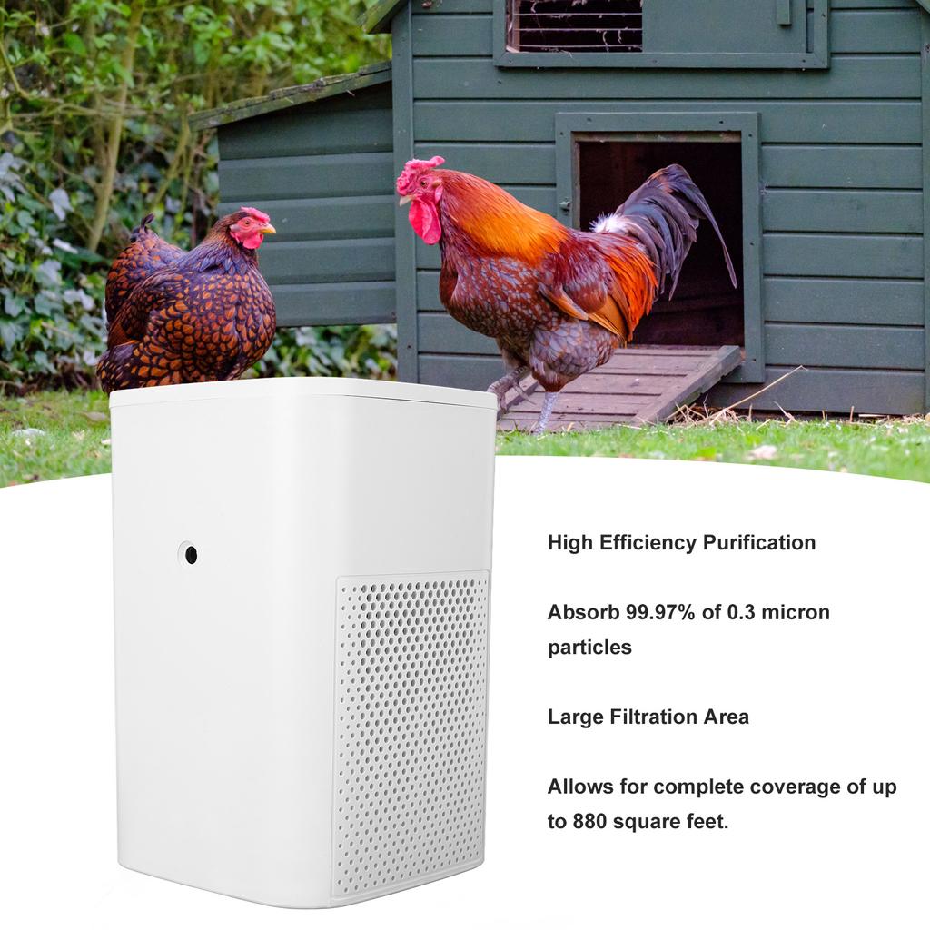 Air Purifier Monocrystalline Silicon Solar Powered Car Air Filter for Dog House Chicken Coop Ventilation 10W