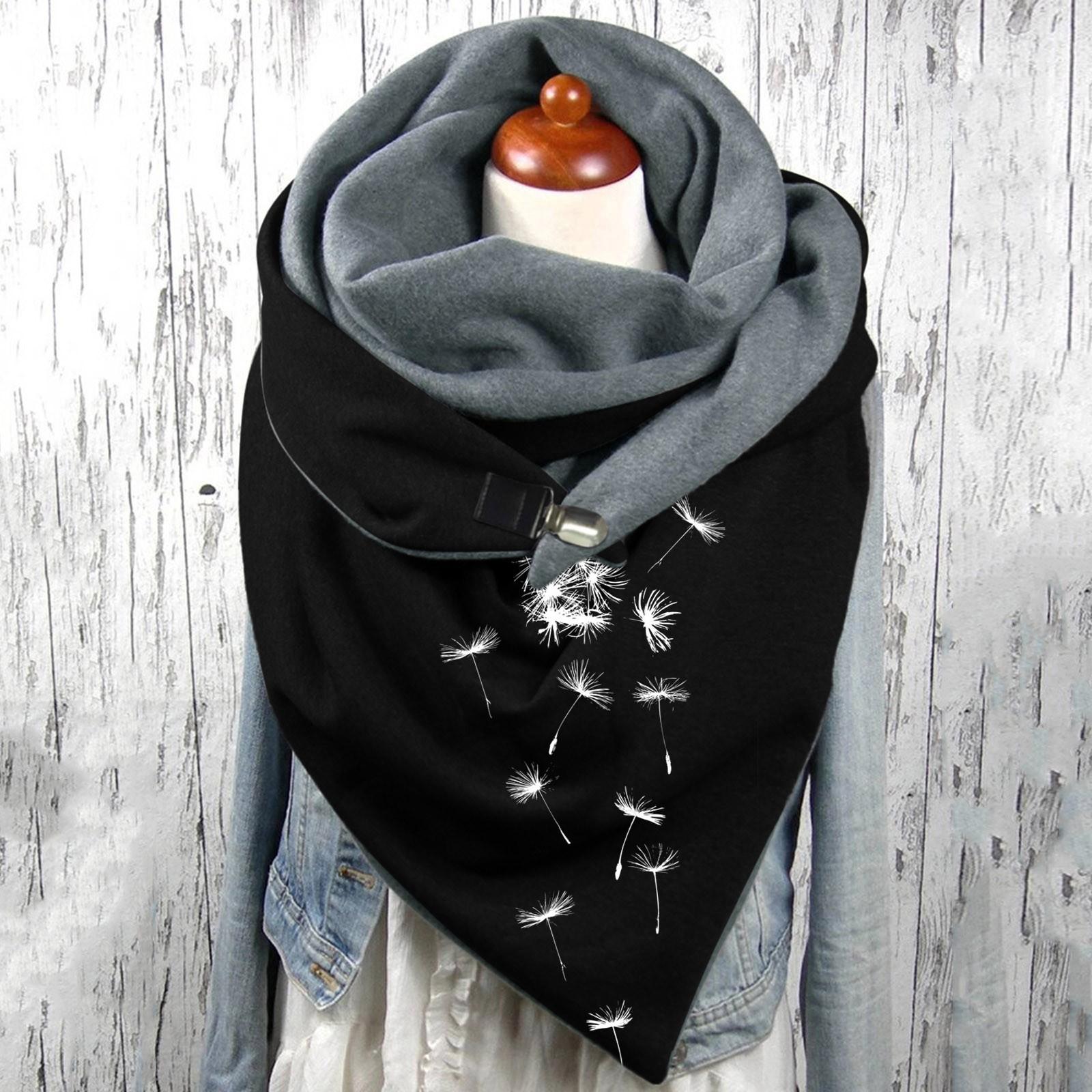 

Шарф унисекс Шарфы на пуговицах с принтом Мягкий теплый шарф для лобового стекла One Size