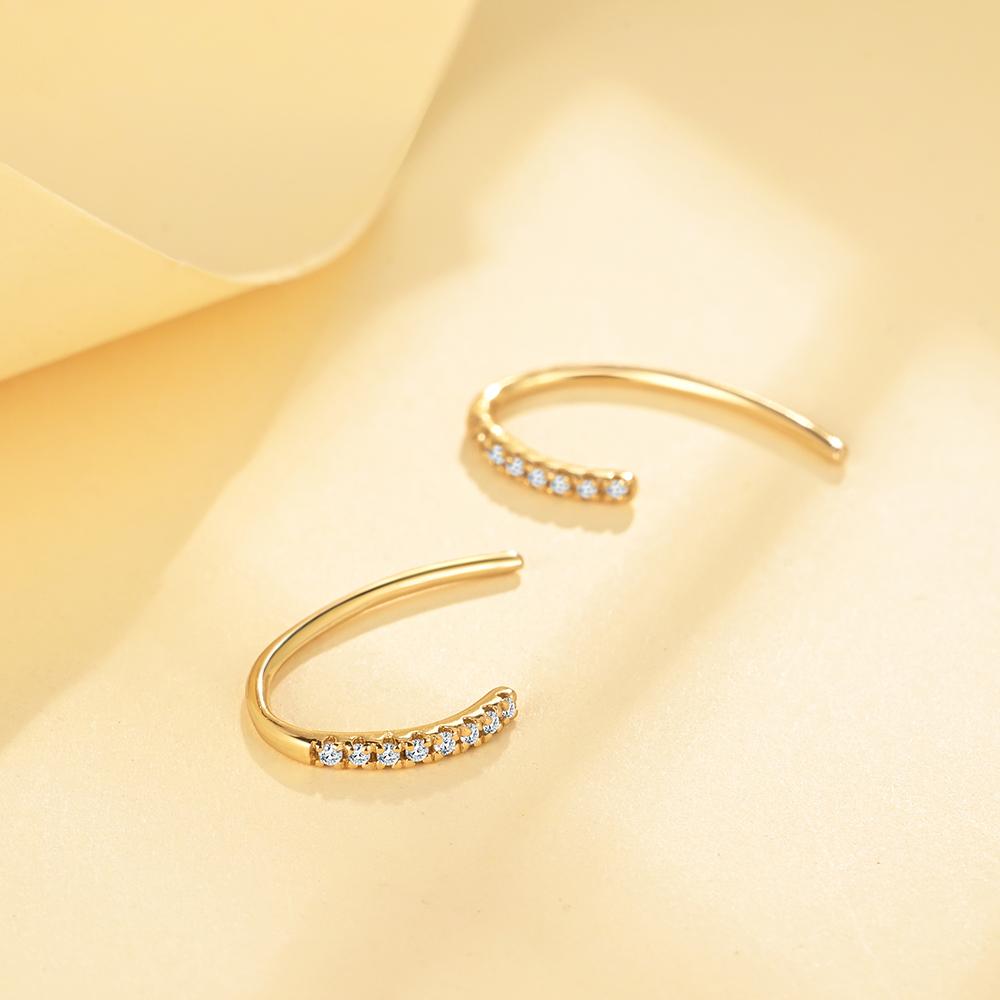 Bolaijewelry Σκουλαρίκια με διαμάντια με γάντζο 925 ασήμι 925 για γυναικεία μόδα Καλοκαίρι 2023 νέο