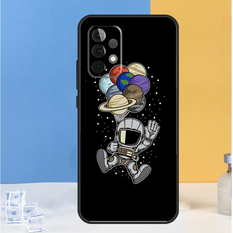 Aesthetic Space Moon Astronaut For Samsung Galaxy A54 A34 A14 A13 A33 A53 A36 A05 A06 A16 A32 A52 A55 A35 A15 A56 A26 Case