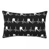 Ice Hockey Heartbeat, Hockey Heartbeat Rectangle Pillowcase Cushion Cover Decor Bedroom Bed Home Comfort Throw Pillow