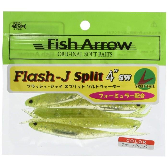 Fish Arrow Flash J Split 4 SW #102 Chart/Silver 4 inch