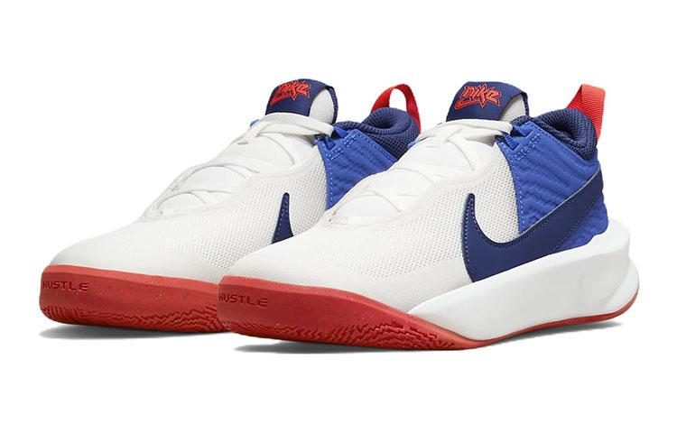 Nike Team Hustle D 10 Slip Resistant Abrasion Resistant Low Top Children's Basketball Shoes CW6735-103
