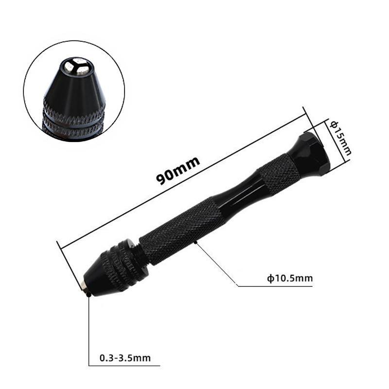Aluminum Alloy Rotary Pin Vise Screwdriver Hand Drill Chuck Watch Repair Tool Watchmaker Jewelry Punching Hand Tools