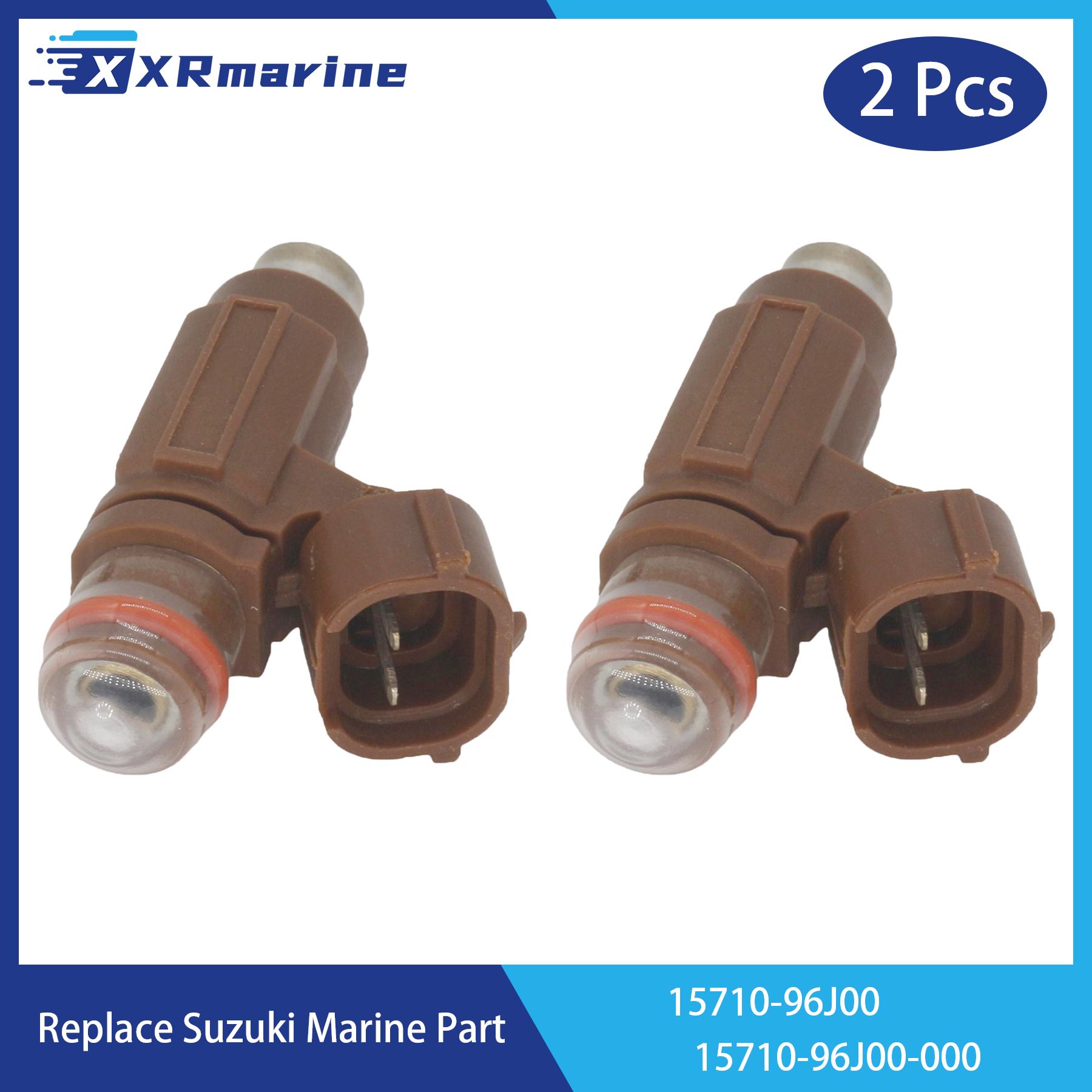 

2 Pcs Fuel Injectors 4 Holes 15710-96J00 for Suzuki 4-Stroke Outboard Engine DF 150 175 200 225 250 300 HP 15710-96J00-000 2 pcs 15710-96J00