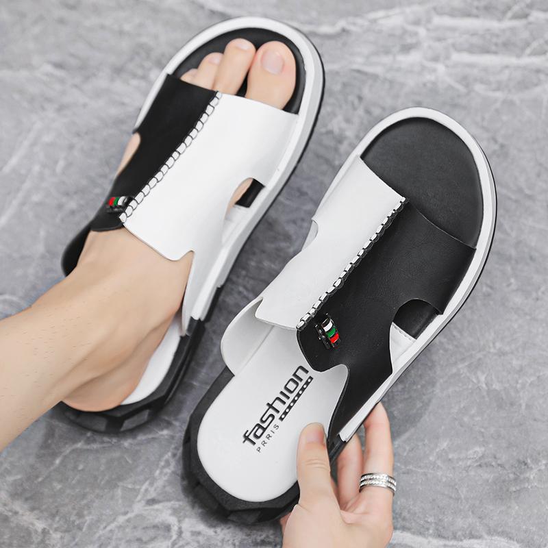 Fashion Hot Sale Men's Slippers Mixed Color Summer Outside Sandals Beach Mans Slipper Anti-slip Casual Slide Mens Shoes Big Size 39-47