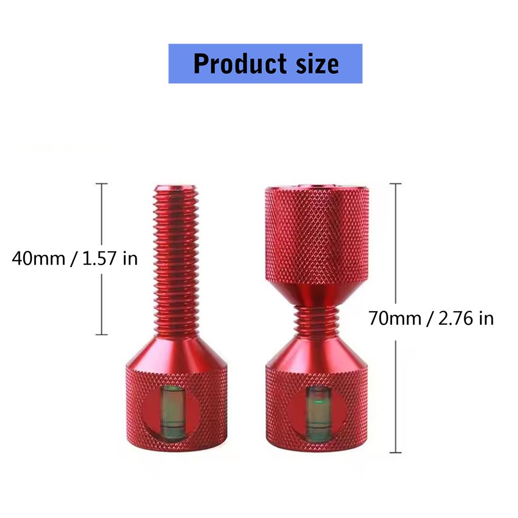 2 Piece Aluminum Alloy Flange Alignment Pins with Built In Level Tool for Precise Mechanical Construction and Pipe Fitting