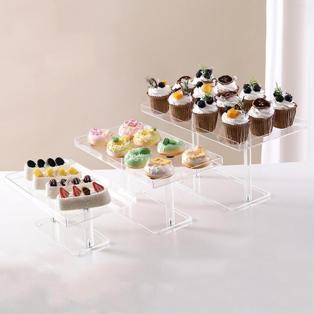 Acrylic Cupcake Display Stand Sturdy Decorative Multifunctional Dessert Stand for Wedding Home Birthday Party