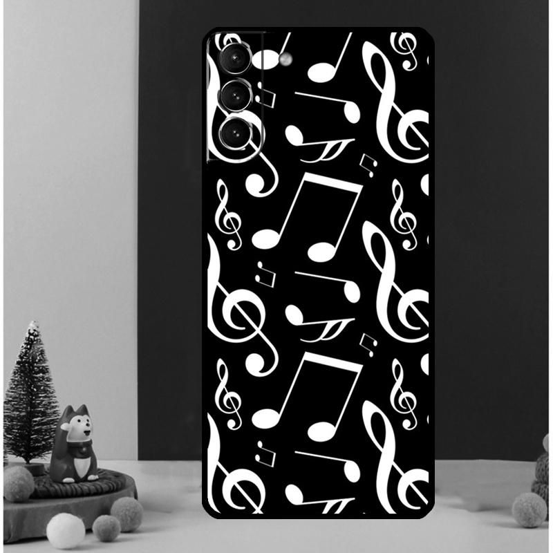 Treble Clef Music Note Case For Samsung Galaxy S25 S26 Ultra S21 S22 S20 S23 S24 Ultra S10 Plus S25 FE Cover Funda