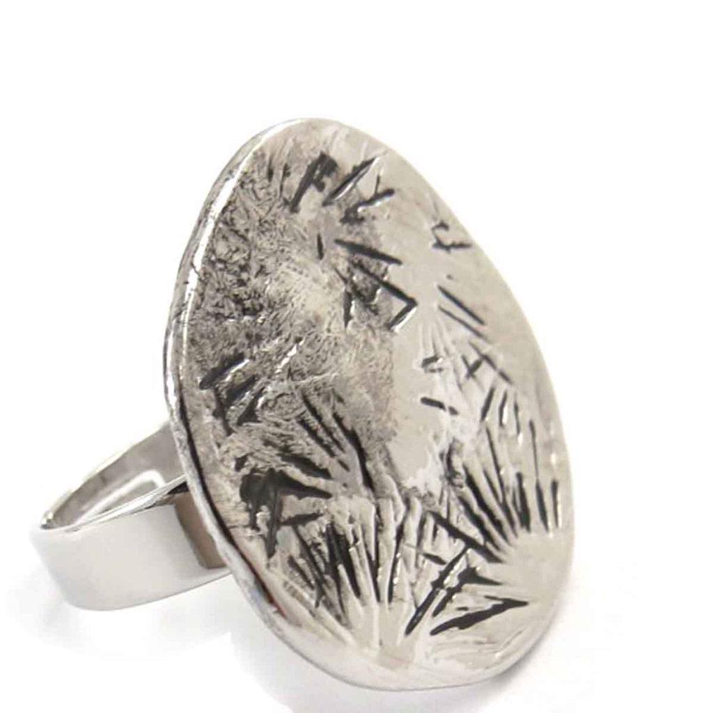 Les Trésors De Lily [J8729] - Silver 'Cléopatra' Designer Ring