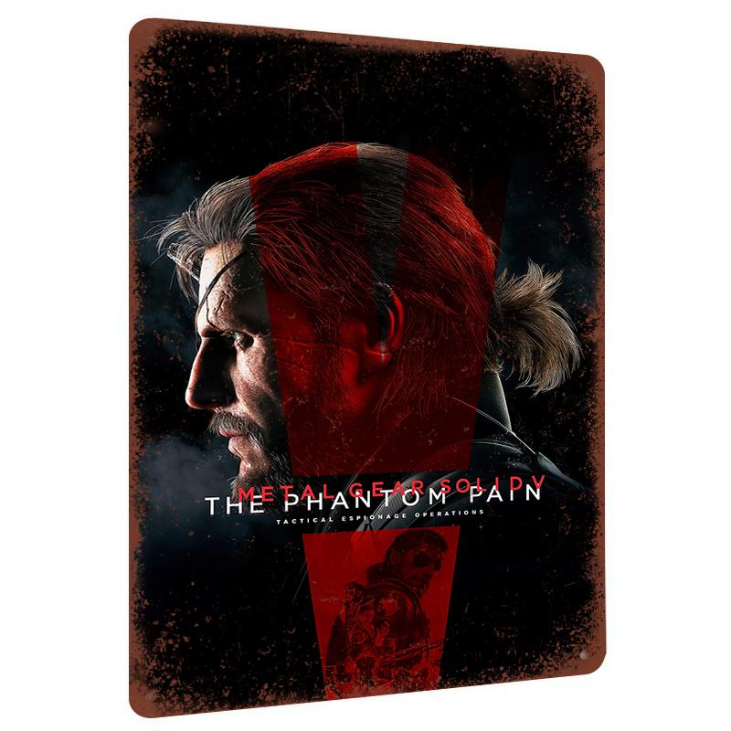 

Metal Gear Solid V The Phantom Pain Character Portrait Custom Metal Iron Painting Home Decor 20x30cm（7.8x11.8inch）