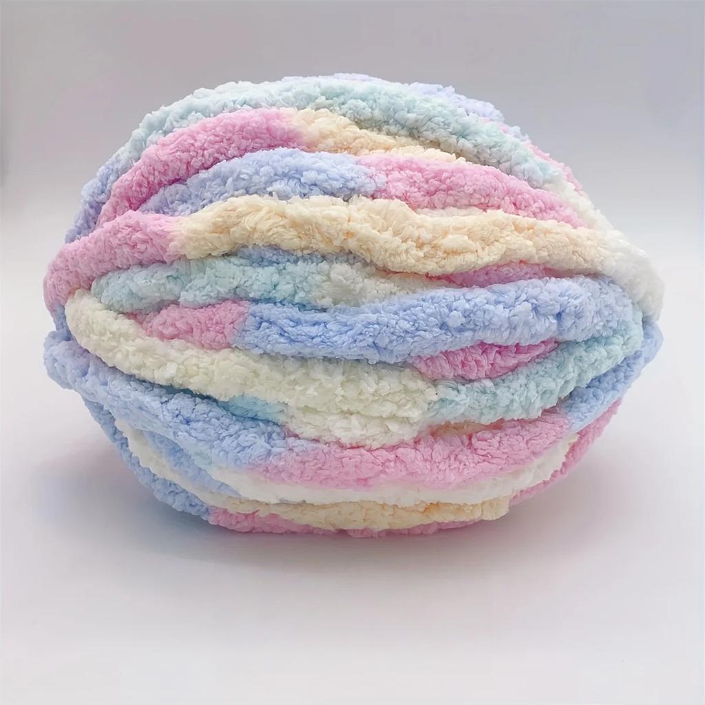 6pcs Gradient Chunky Yarn for Cushions Super Bulky Polyester Yarn Bundle (200g) - Extra Thick Ombre Yarn for DIY Pillow Covers
