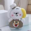 Small Sweet Plush Dog Keychain Cartoon Doll With Adorable Bib Designs For Gifts